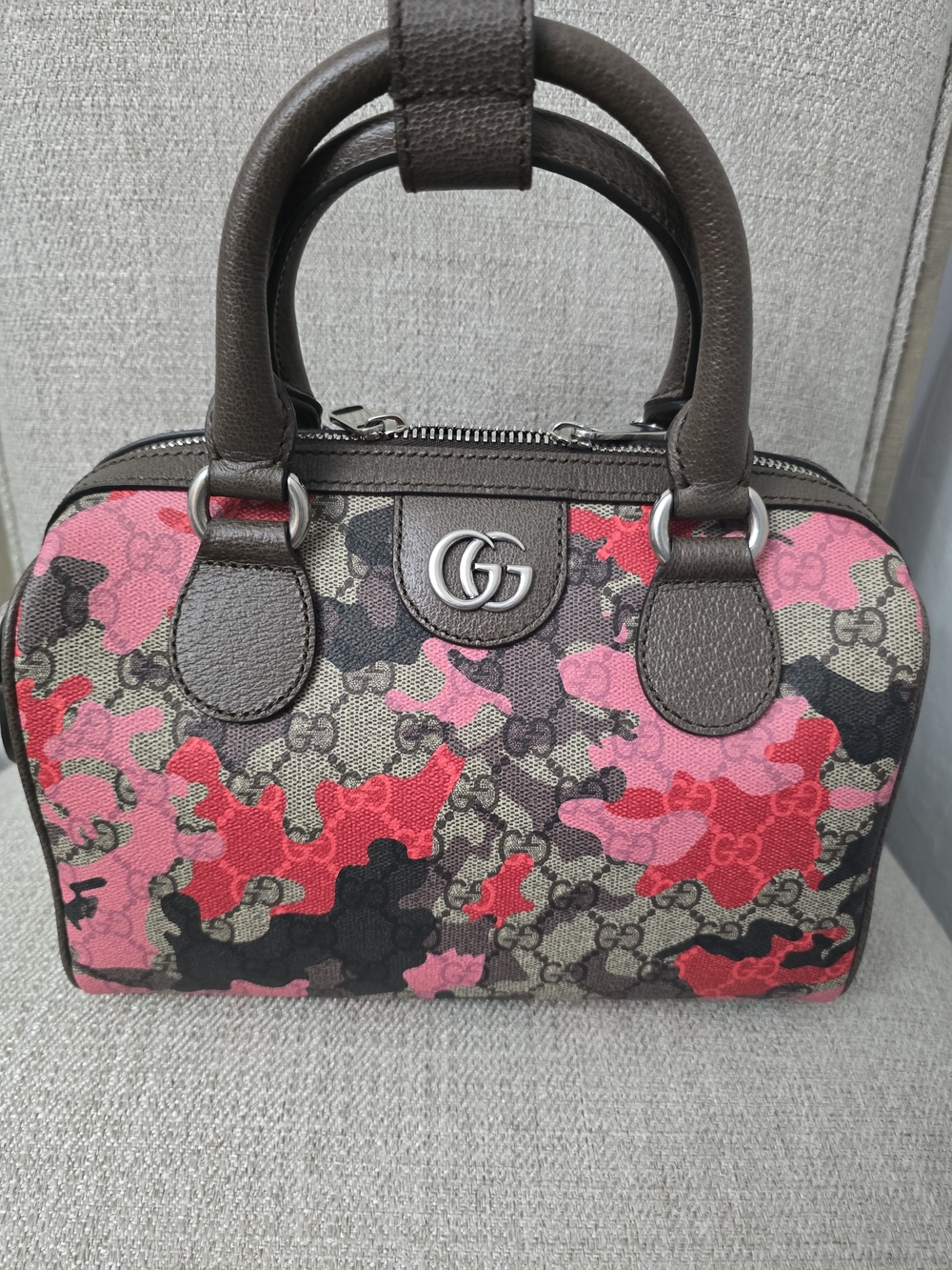 NWT Gucci Camouflage GG Supreme Small Boston Bag - Picture 2 of 12